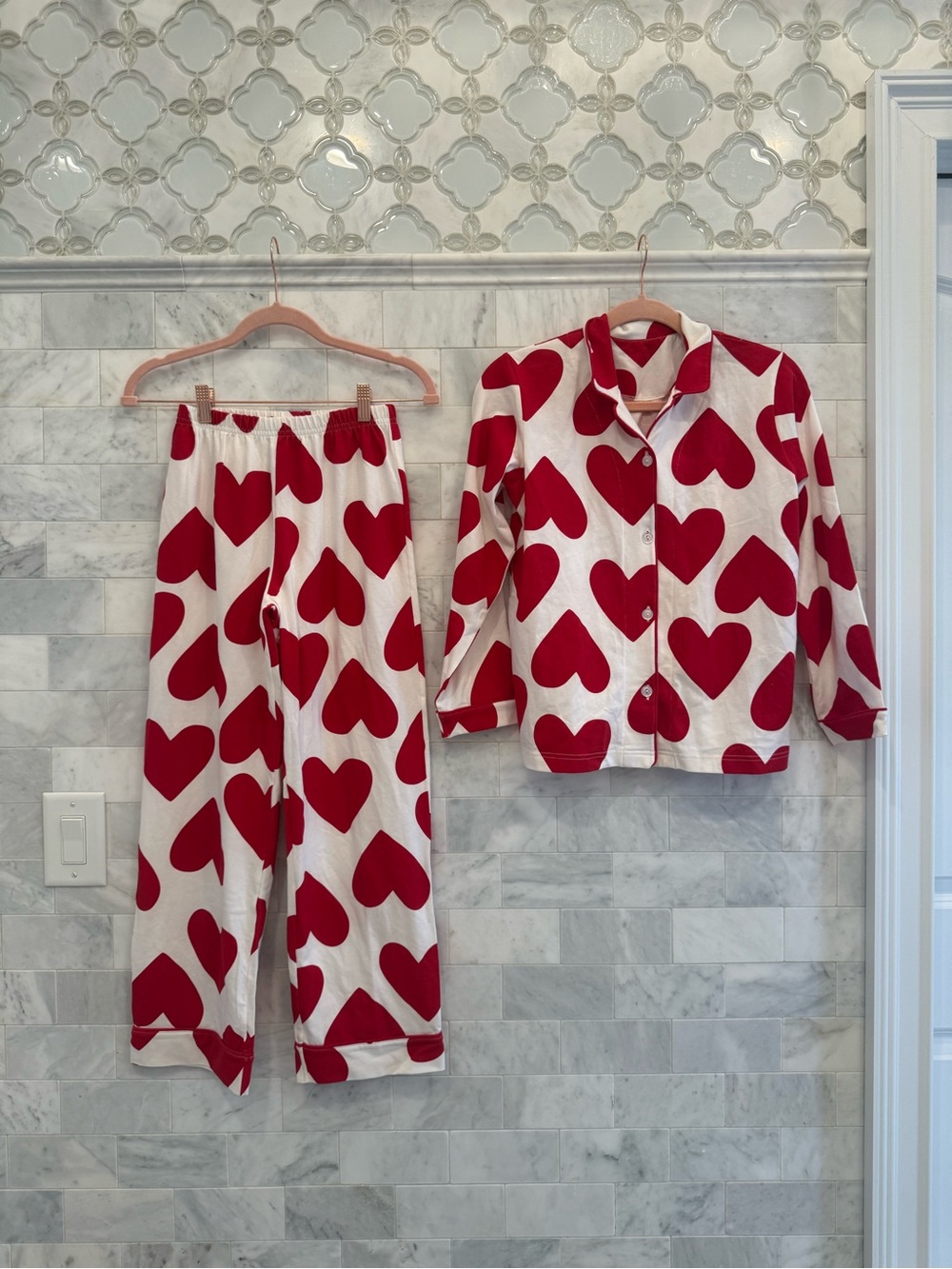 NWOT Heart Pajama SET, Kelly’s Kids Valentines Day collection